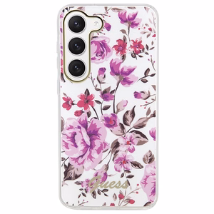 Guess GUHCS23MHCFWST S23+ S916 balts/balts cietais apvalks Flower Collection