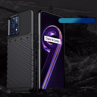 Viedtālruņa apvalks (m) Thunder Case skirtas Realme 9 Pro + (9 Pro Plus) elastīgs bruņots (m) - melns (m)