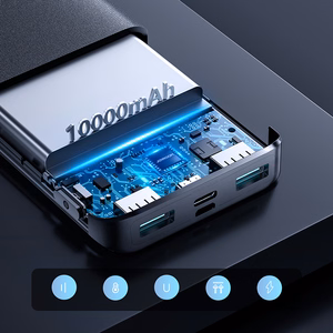 Внешний аккумулятор Power Bank Joyroom (JR-QP191) 10000mAh (2xUSB; 1xUSB-C; 22.5W) чёрный