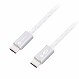 Kabelis USB C uz USB C Forcell F-Energy QC4.0 PD 5A 240W Cafule Color 1,2 m CBN1 balts