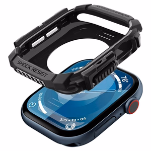 Чехол Spigen Rugged Armor для Apple Watch 10 (42mm) - чёрный