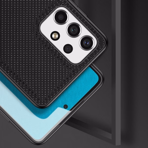 Dux Ducis Fino viedtālruņa apvalks, izgatavots no neilona materiāla, paredzēts Samsung Galaxy A73, melns