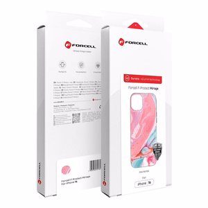 Case for iPhone 15 PRO MAX Forcell F-Protect Mirage compatible with Magsafe Military Drop-Test pink marble