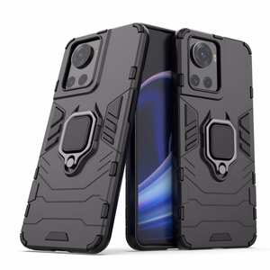 Ring Armor bruņots hibrīda apvalks ar magnētisko turētāju OnePlus Ace Melns