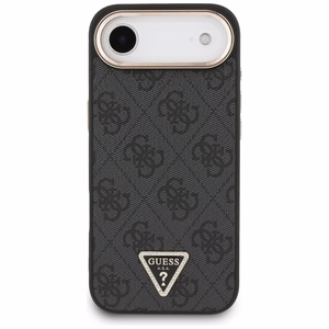 GUESS viedtālruņa apvalks IPHONE 17 Air, saderīgs ar MagSafe GUHMP17MP4GTDGMK (4G PU W/ Triangle Logo) zelts un melns