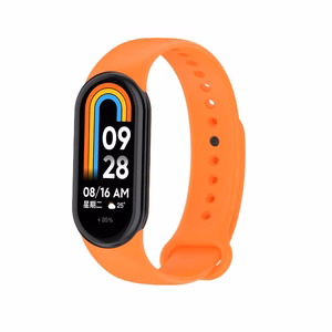 SILIKONA SIKSNIŅA MI BAND 8/M8 (3). ORANŽA