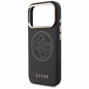 Guess Perforated 4G MagSafe чехол для iPhone 17 Pro Max чёрный