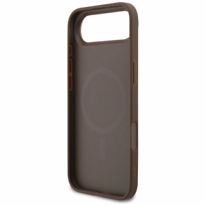 GUESS viedtālruņa apvalks IPHONE 17 Air, saderīgs ar MagSafe GUHMP17MG4GFRW (PU 4G Ring Classic Logo) brūns
