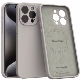 Spacecase Maciņš Silicone Mag iPhone 15 Pro Max akmens