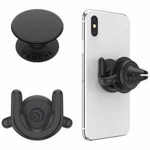 Popsockets Car Vent 2 + PopGrip turētājs - Melns
