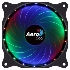 Aerocool COSMO12FRGB PC Fan 12cm LED RGB Molex Connector Silent melns
