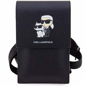 Karl Lagerfeld Rokassoma KLWBSAKCPMK melna/melna Saffiano Karl & Choupette