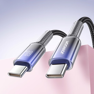 Joyroom S-A42 Crystal-Clear Series 60W USB-C - USB-C cable 1.2m - black