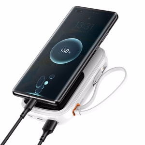 Baseus portatīvais lādētājs 20000mAh Qpow Pro - USB + Type C - PD 20W ar Lightning kabeli (PPQD060202) balta