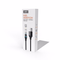 Setty magnētiskais kabelis DT 3in1 2,5A 1,0 m KBM-01 melns JO