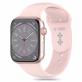 TECH-PROTECT SILICONE APPLE WATCH 4 / 5 / 6 / 7 / 8 / 9 / SE (38 / 40 / 41 MM) GAIŠI ROZĀ