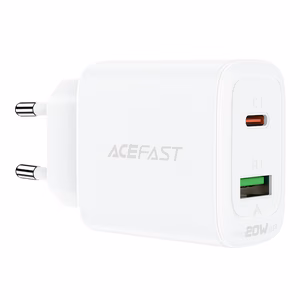 Acefast wall charger USB Type C / USB 20W, PPS, PD, QC 3.0, AFC, FCP white (A25 white)