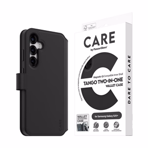 CARE by PanzerGlass Funkcionālais Tango 2in1 maku viedtālruņa apvalks Samsung Galaxy S25+ - Melns