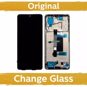 LCD ekrāns Xiaomi Redmi Note 13 Pro 5G / Poco X6 5G melns ar rāmi (Renewed: China)
