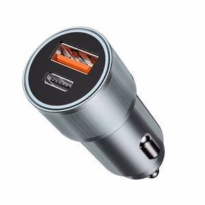 Auto lādētājs Bwoo (CC73) (1xUSB; 1xUSB-C; 38W), melns