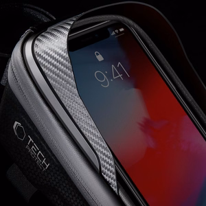 Tech-Protect V2 velosipēda soma ar vietu telefonam 1 l - melna