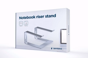 Gembird NBS-D1-01 laptop stand Aluminium, Silver 39.6 cm (15.6")