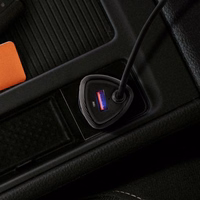 FORCELL F-ENERGY Carbon CC50-1AC automašīnas lādētājs USB A ar kabeli Type C PD QC3.0 3A 38W melns