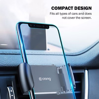 Crong universāls Smart Car turētājs – universāls car phone turētājs 4"-6.5" phones (melns)