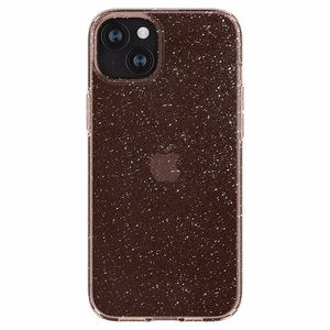 Spigen Liquid Crystal Glitter viedtālruņa apvalks iPhone 15 Plus - rozā/caurspīdīgs