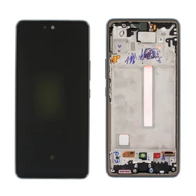 LCD ekrāns Samsung A536 A53 5G ar skārienjūtīgo ekrānu un rāmi oriģināls Awesome Black (servisa pakete)