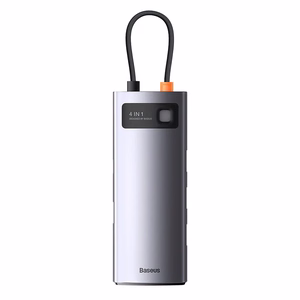 Hub 4in1 Baseus Metal Gleam sērija, USB-C uz 4x USB 3.0