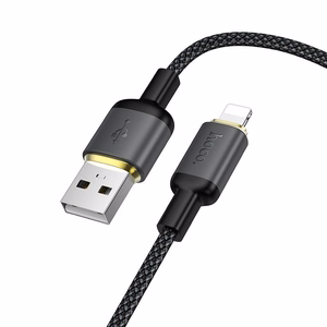 Cable USB A to Lightning Hoco 2,4A 1 m X128 Benefit black