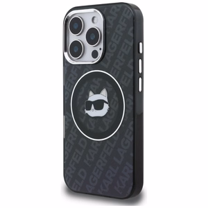 Karl Lagerfeld IML Choupette Head Logo MagSafe Maciņš iPhone 16 Pro Max - melns