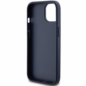 Guess 4G Triangle Metal Logo viedtālruņa apvalks iPhone 15 Plus / 14 Plus - zils