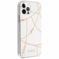 Guess Gold Chain Collection viedtālruņa apvalks iPhone 12 Pro Max 6.7" - balta