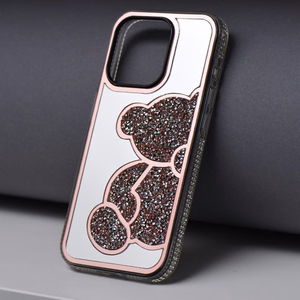 TEDDY BEAR viedtālruņa apvalks IPHONE 14 rozā