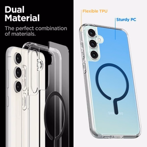 Spigen Ultra Hybrid OneTap Ring magnētiskais viedtālruņa apvalks ar MagSafe Samsung Galaxy S23 FE - caurspīdīgs melns