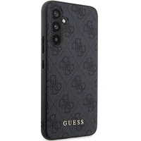 Guess GUHCS23FEG4GFGR S23 FE S711 pelēks/pelēks cietais apvalks 4G metāla zelta logotips