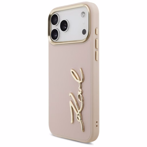 Karl Lagerfeld Karl Script Logo apvalks iPhone 17 Pro Max - rozā