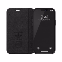 Adidas OR grāmatu apvalks PU iPhone 12 / 12 Pro 6.1" - balta un melna