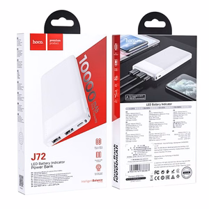 Portatīvais lādētājs Hoco 10000 mAh 2A J72 balta