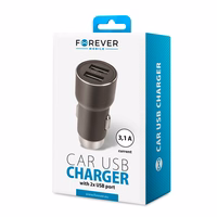 Forever CC-04 auto lādētājs 2x USB 3.1A melns
