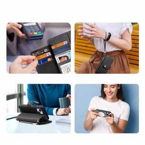 Ādas viedtālruņa apvalks Dux Ducis Lawa iPhone 15 - melns