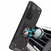 Wozinsky Ring Armor Tough Hybrid apvalks viedtālrunim Samsung Galaxy S22 Ultra sarkanās krāsas ar magnētisko stiprinājumu