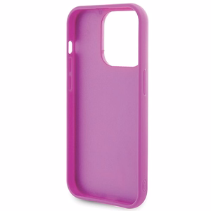 Guess Disko Metāla Uzraksts viedtālruņa apvalks iPhone 15 Pro - rozā