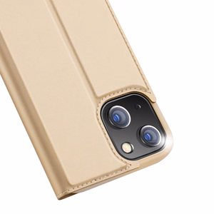 DUX DUCIS Skin Pro grāmatas stila apvalks iPhone 13 mini zeltains (m)