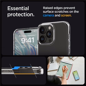 Viedtālruņa apvalks Spigen Crystal Hybrid iPhone 15 Pro Max - caurspīdīgs (m)