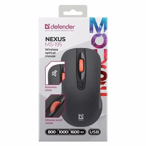 PELE DEFENDER NEXUS MS-195 RF klusā melna