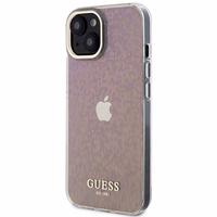 Guess GUHCP15SHDECMP iPhone 15 6.1" rozā/rozā cietais viedtālruņa apvalks IML Faceted Mirror Disco Iridescent