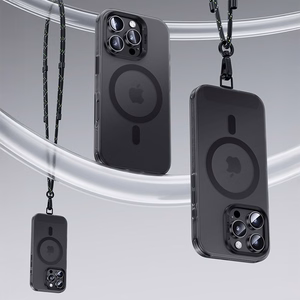 Benks magnētiskais Lucid Armor viedtālruņa apvalks (B066) Iphone 16 Pro Max melns (ar kameras vadības pogu)